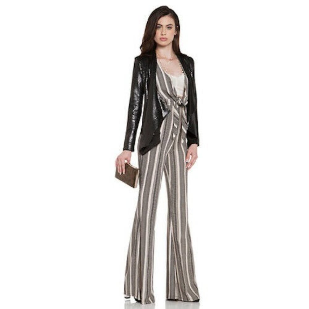 Line & Dot Matte Black Sequin Cascade Jacket - image 5